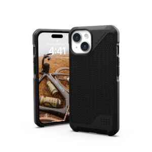 UAG Urban Armor Gear case METROPOLIS LT compatible with MagSafe for IPHONE 15 kevlar black