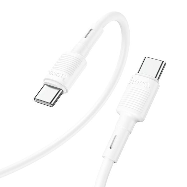 Cable USB C to USB C Hoco 3A 60W 1 m X83 white