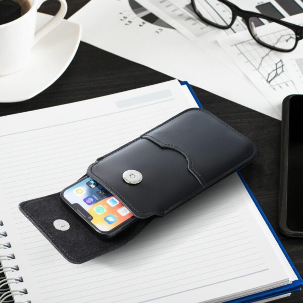 ROYAL - Leather universal flap pocket / black - Size 3XL - HUAWEI MATE 20X