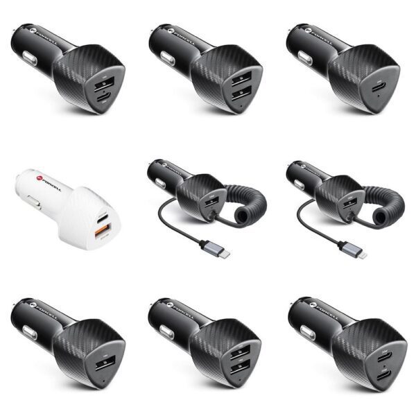 FORCELL F-ENERGY Carbon CC50-1C car charger Type C PD 3A 20W black