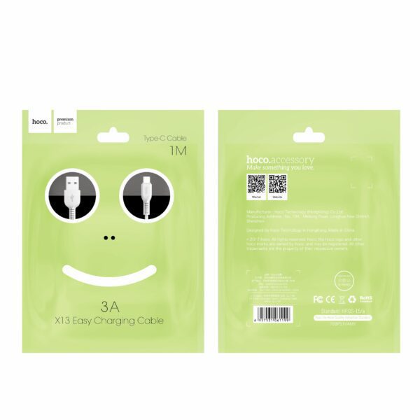 b726de34a0c8be7879f9e55bc596b6c5 Cable USB A to USB C Hoco 1 m X13 black