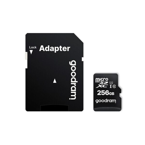 GOODRAM memory card microSD 256GB 100MB/s class 10 UHS I with adapter SD