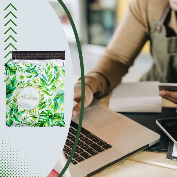 Courier foil envelopes 255 x 370 mm pattern with the inscription "Thank you" RC131 50 pcs multicolor