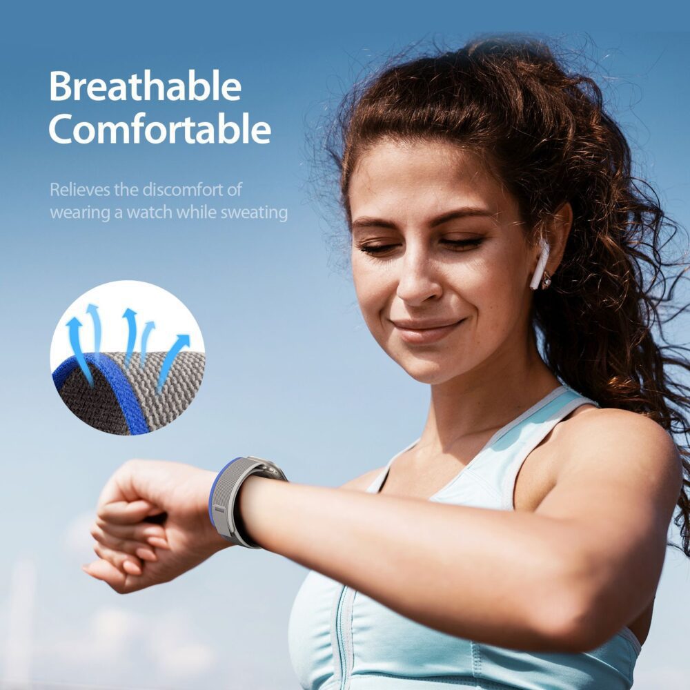 c01a11abca110b59cac10e6b5a281ffe DUX DUCIS strap YJ nylon for Apple Watch 42 / 44 / 45 / 49 mm blue gray