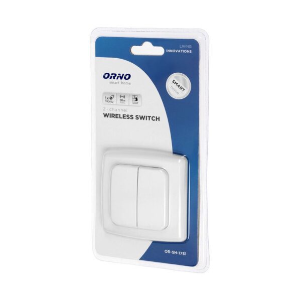 c0ef1aa2d2b5265e56aa02875ee793ee Switch with 2 channels and radio transmitter, used for wireless control of flush-mounted switches and sockets (OR-SH-1751)