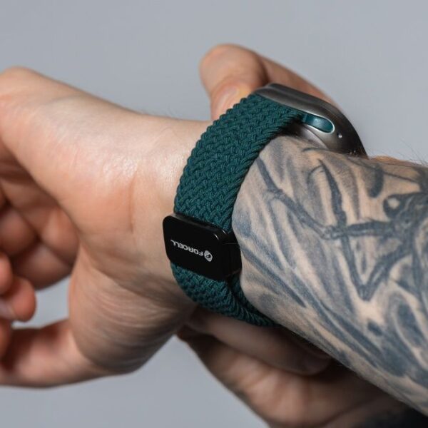 cbd01e258ee3ac8453e9d4c8ebf16736 FORCELL F-DESIGN FA02 nylon magnetic strap for APPLE Watch 38 / 40 / 41 mm rainforest green