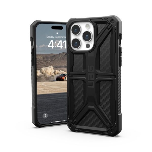 UAG Urban Armor Gear case MONARCH for IPHONE 15 Pro Max carbon fiber
