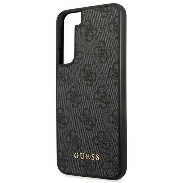 cffbddb0a973bc6861538295ac7424fd GUESS case for SAMSUNG S22 GUHCS22SG4GFGR (4G Metal Gold Logo) grey