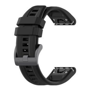 Silicone strap for GARMIN FENIX 3 / 3HR / 5X / 6X / 6X Pro / 7X / 7X Pro black (9)