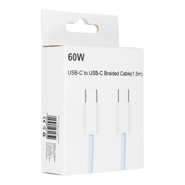 d1b8525449e296f79e5df416db805409 Cable Type C to Type C PD QC3.0 3A 60W C263 1,5 m blue