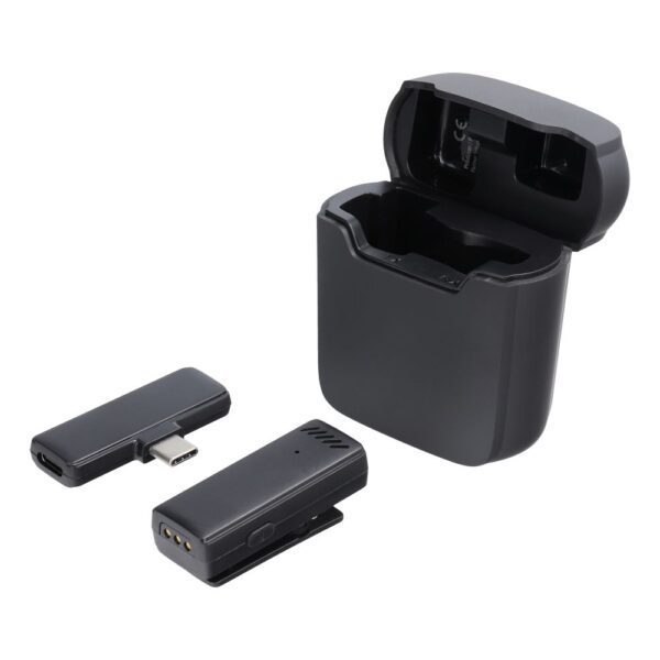d32bc4ee3afe1fb7040fa109d6a7e036 Wireless lavalier microphone Type C with charging case S11 black