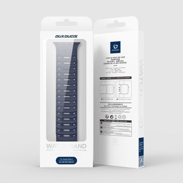 d5db284e4dfd1cd82df2b3b246a82ee1 DUX DUCIS strap CS magnetic silicone for Apple Watch 42/44/45/46/49mm blue black