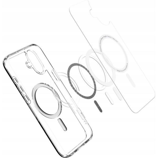 SPIGEN case ULTRA HYBRID MAG compatible with MagSafe for IPHONE 16 white
