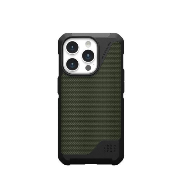 UAG Urban Armor Gear case METROPOLIS LT compatible with MagSafe for IPHONE 15 Pro kevlar olive