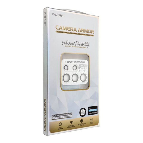 dbbe8f4f4a8f88cda8356d84a2ffbf59 X-ONE Sapphire Camera Armor - for Samsung Galaxy S25 Ultra - silver