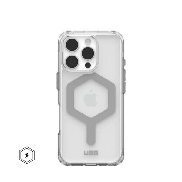 e7d700e0ebe9d75a92c594c6e3b7e72e UAG Urban Armor Gear case PLYO compatible with MagSafe for IPHONE 16 Pro ice / silver