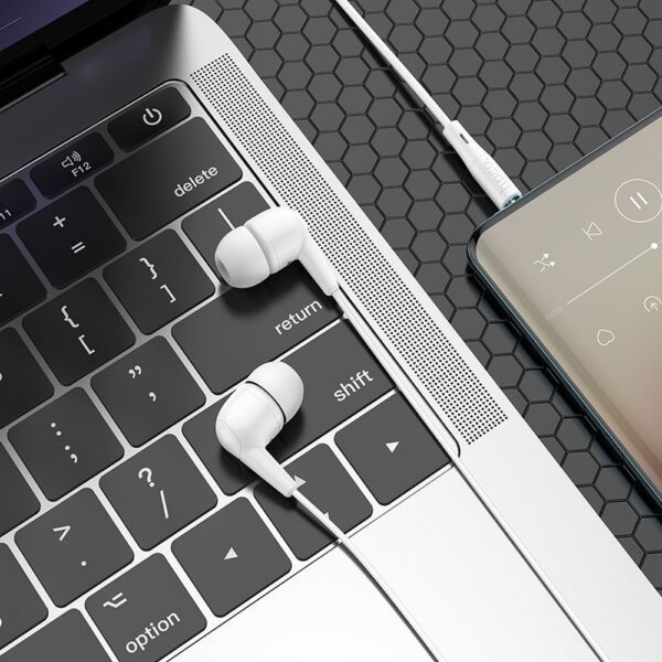 f032019beb6bd97c409f83b8b0ebb819 HOCO wire earphones Jack 3,5 mm with microphone M97 white