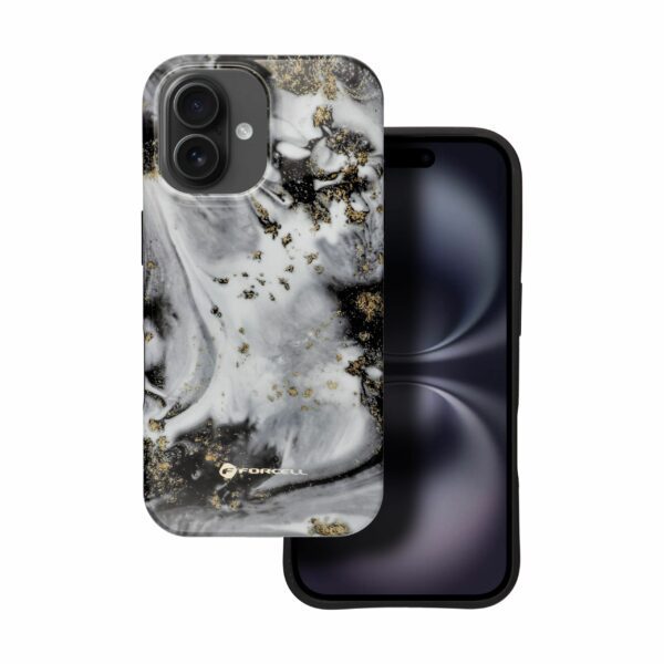 FORCELL F-PROTECT Mirage, Military Drop-Tested case compatible with MagSafe for IPHONE 16 PLUS silver fog