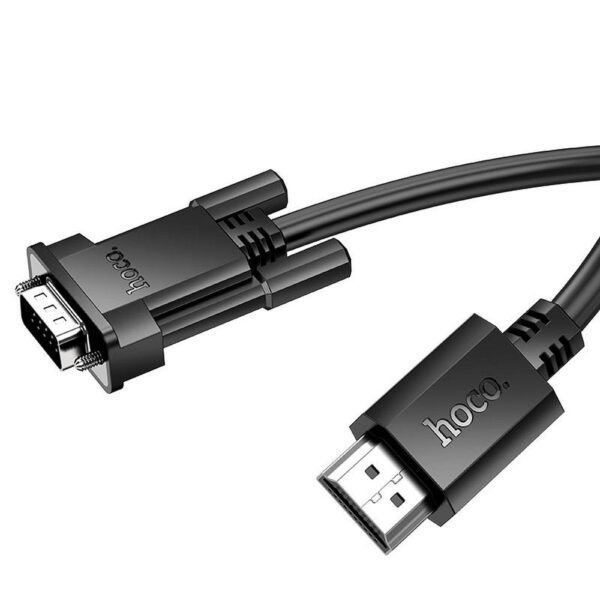 1ed26c3cd06fbf974af2a65ea84df108 Cable HDMI to VGA Hoco HD 1080p 2 m US12 black