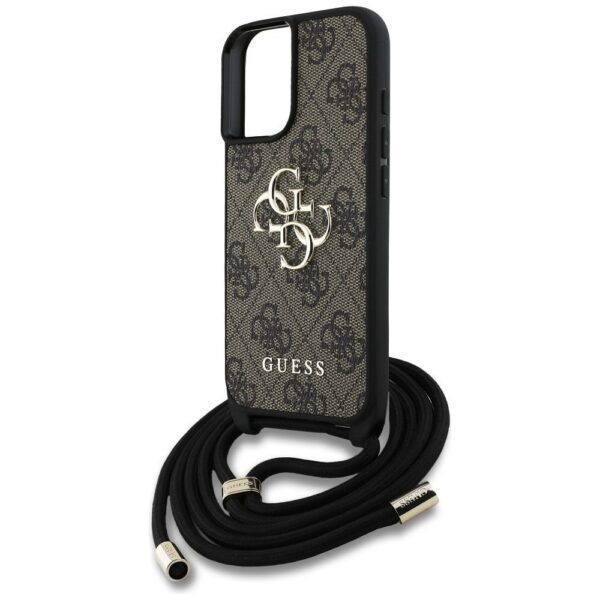 GUESS case for IPHONE 16 GUHCP16SP4GMGCRW (CBDY PU 4G Big Logo W/Cord Strap) brown
