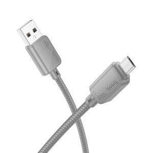 Cable USB A to Micro USB Hoco 2,4A 1 m X113 gray