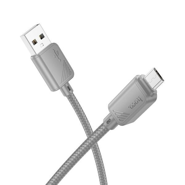 Cable USB A to Micro USB Hoco 2,4A 1 m X113 gray