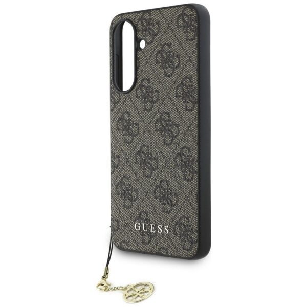 GUESS case for SAMSUNG A56 GUHCSA56GF4GBR (PU 4G Charm) brown