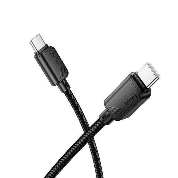 374a6e78bf98d2dbade07db2b6d5ca19 Cable USB C to USB C Hoco 3A 60W 1 m X113 black