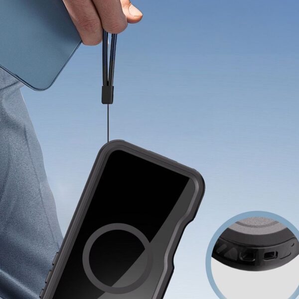 383cc6faf78897cea911c47af301764c Waterproof case SHELLBOX GT compatible with MagSafe for IPHONE 16 Plus black