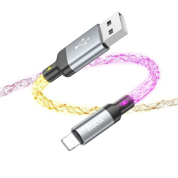 Cable USB A to Lightning Hoco 2,4A 1 m U112 gray