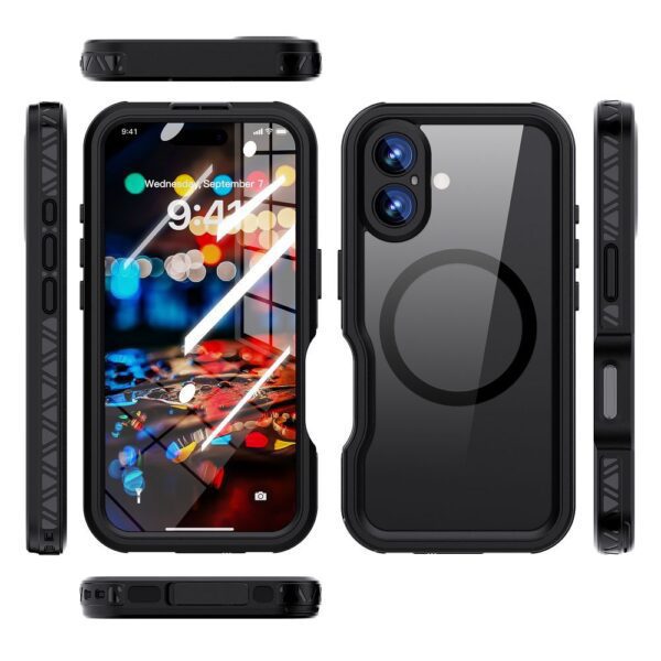 4e067c89fb7e55886efeb7b7b0cd0f88 Waterproof case SHELLBOX GT compatible with MagSafe for IPHONE 16 black