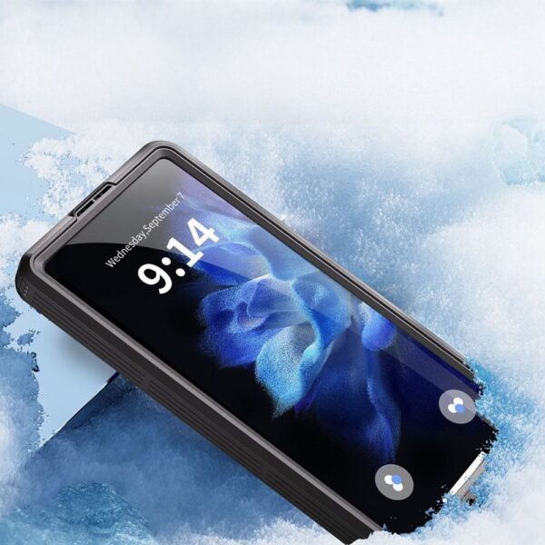 51bf8459190f1649a59803b32e112f4e Waterproof case SHELLBOX MARS with metal ring for SAMSUNG S25 Ultra black