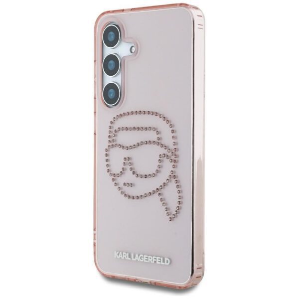 KARL LAGERFELD case for SAMSUNG S25 KLHCS25SHKHDCELP (IML Rhinestones K Head) pink