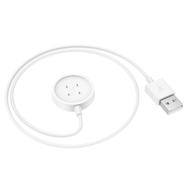 7642f8ce69f7c25ce2125834f46999a7 Charging cable for smartwatch Hoco 0,6 m Y24 white