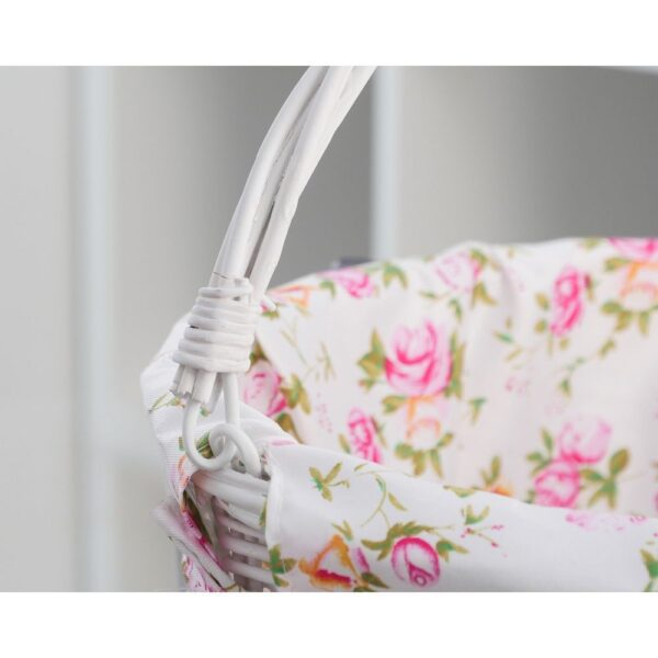 7661deb6be97511d447a9e45abef1627 Willow basket with printing fabric FSBKT-037-1 white