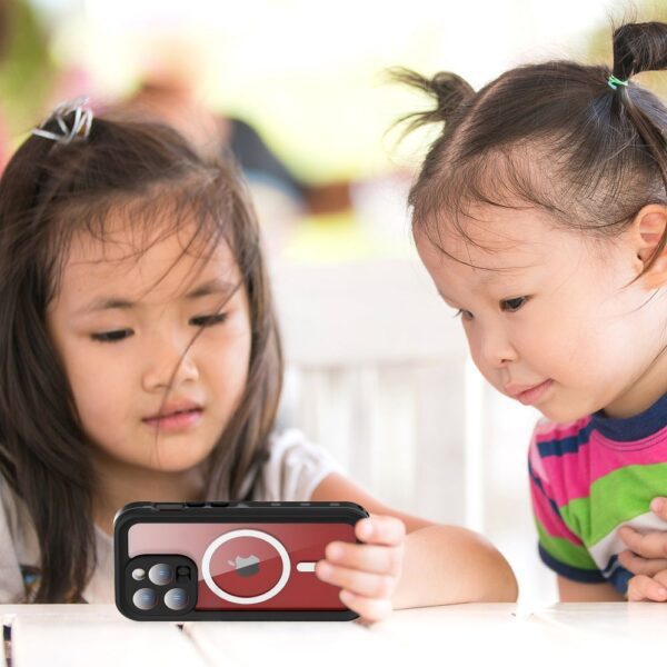 7983028c66f801e8053164bf818692be Waterproof case SHELLBOX DOT compatible with MagSafe for IPHONE 15 Pro black