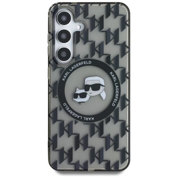 KARL LAGERFELD case for SAMSUNG S25 KLHMS25SHMCKMHK (Magnetic IML Metal Monogram KC Heads) black