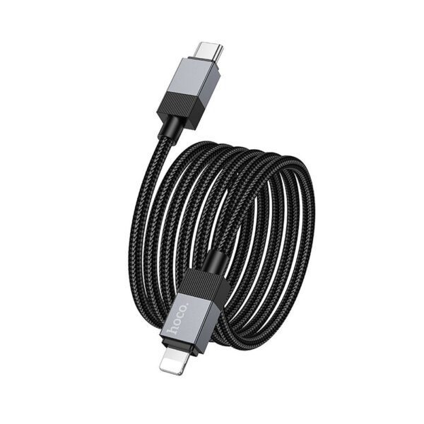 8ef62f649a6f639bebd6af6cec83eeae Cable USB C to Lightning Hoco PD 27W 1 m X110 black