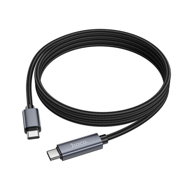 93abaa8e5872d736a29a38182ec4ea8f Cable USB C to USB C Hoco 3A 60W with display 1 m X112 black