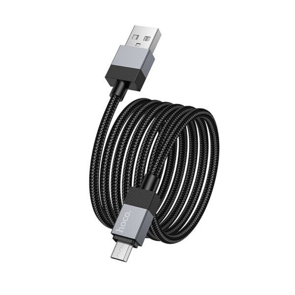 Cable USB A to Micro USB Hoco 2,4A 1 m X110 black
