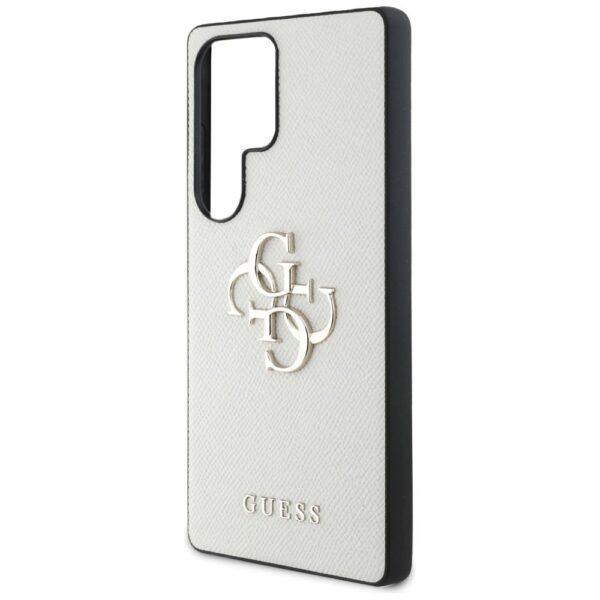 GUESS case for SAMSUNG S25 Ultra GUHCS25LPGT4MBE (PU Grained Big 4G and Classic Logo) beige