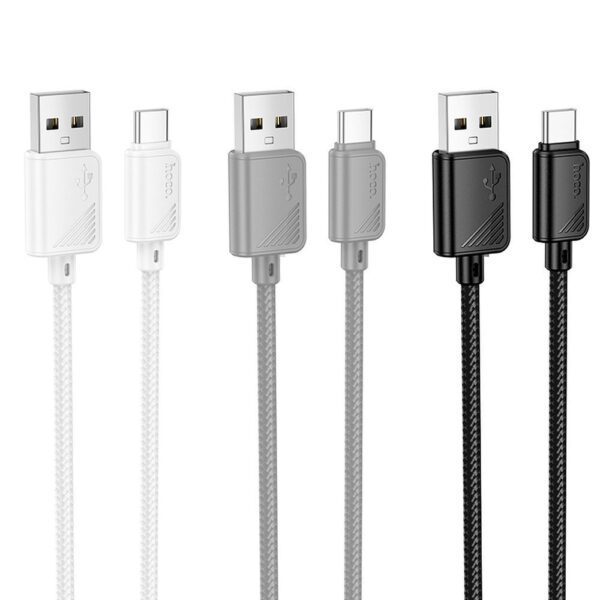 bb1887383578e24b2c34c901d6829dc2 Cable USB A to USB C Hoco 3A 1 m X113 white