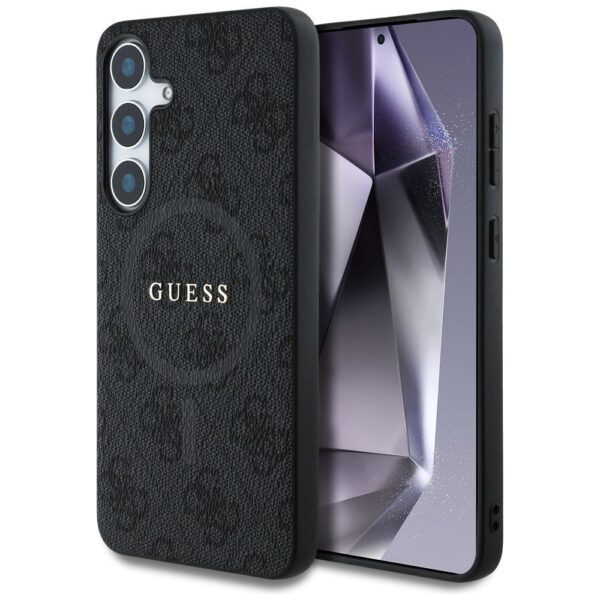 GUESS case for SAMSUNG S25 GUHMS25SG4GFRK (Magnetic PU 4G Ring Classic Logo) black