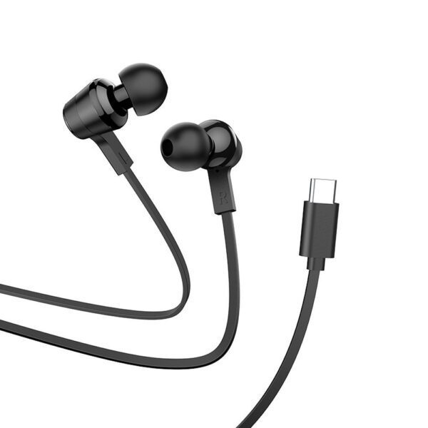 HOCO wire earphones Type C with microphone M86 black