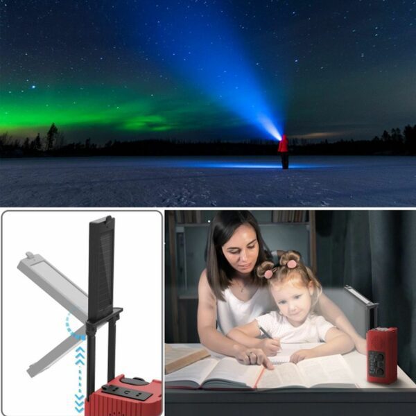 PRISTAR radio FM with flashlight 4000 mAh YX318 red