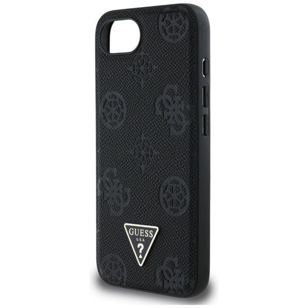 eb9837b22cc1197945e67579ad8a64a8 GUESS case for IPHONE 16e (SE 4 2025) compatible with MagSafe GUHMPSE4PGBTMK (Grained PU Hot Stamp Peony Triangle Logo) black