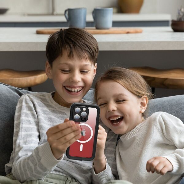 ee2cb1516b92ee57affdddf833ba816e Waterproof case SHELLBOX DOT compatible with MagSafe for IPHONE 15 Pro black