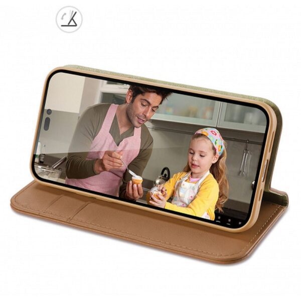 DUX DUCIS wallet case HIVO for IPHONE 15 Pro brown