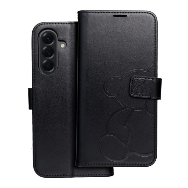 8dd4b4ae7020af64f94a72d2b1f854cc MEZZO Book case for SAMSUNG A56 5G teddy bear black