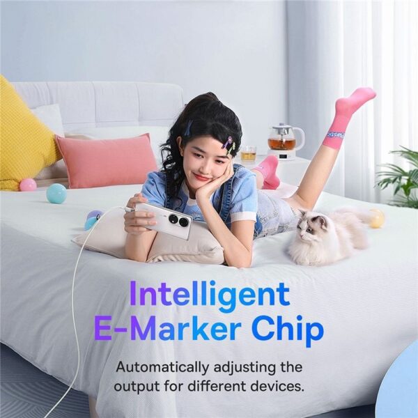 98acd8b028a1737e6a285f0d61975103 BASEUS cabel Type C to Type C Explorer Fast Charging 100W 2m stellar white P10319703221-00 / CB000043